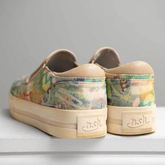 ASH DESIGNER Womens Sz 38 (7.5) Jungle Graffiti Platform Slip-On Sneakers Artsy - Picture 5 of 8